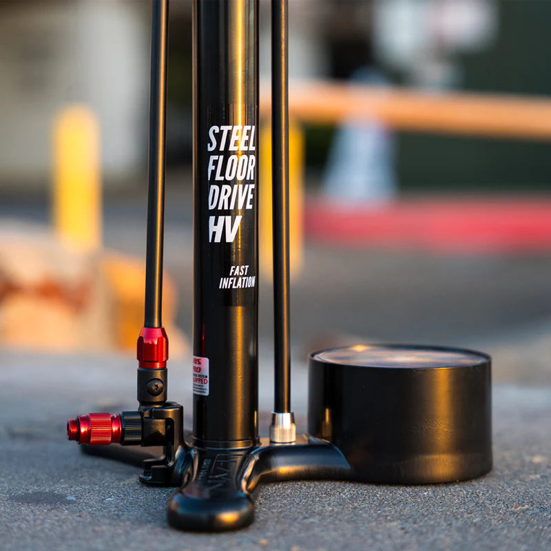 Lezyne Steel HV Floor Drive 3.5 Floor Pump Flat Black