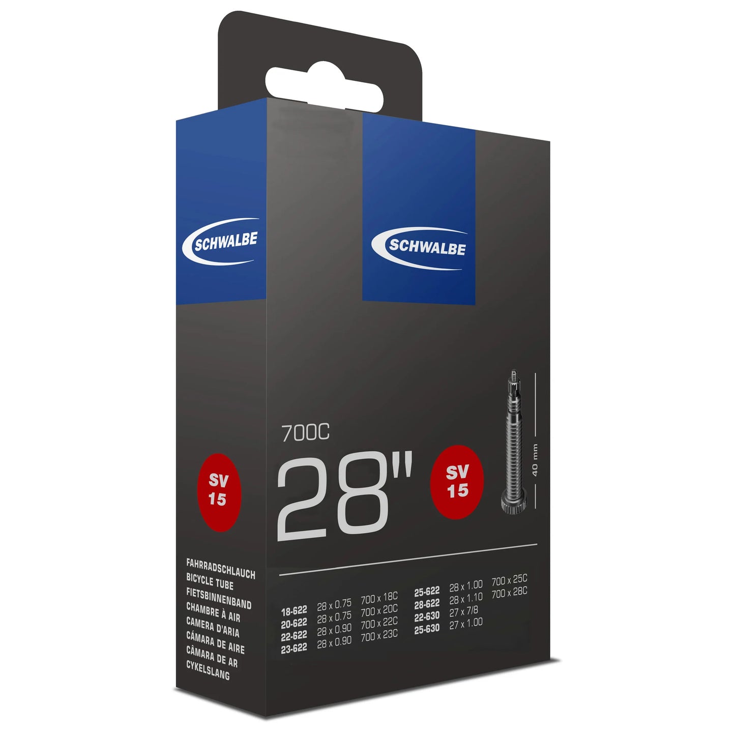 Schwalbe Inner Tube 700x18-28c 40mm Presta