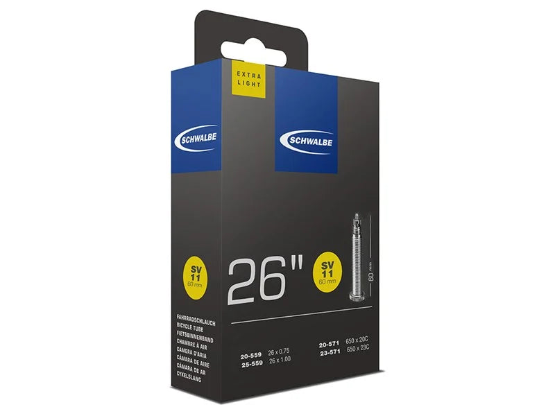 Schwalbe Extra Light Inner Tube 26" 0.75 - 1.00, 60mm (sv11)