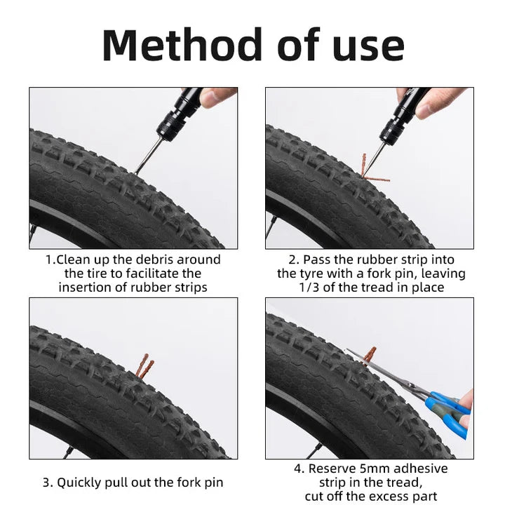 ROCKBROS Vacuum Aluminum Alloy Tire Repair Tool Compact Portable