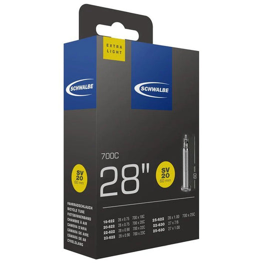 Schwalbe SV 20 SL Road Inner Tube - 700x18-25C 80mm 28" Presta